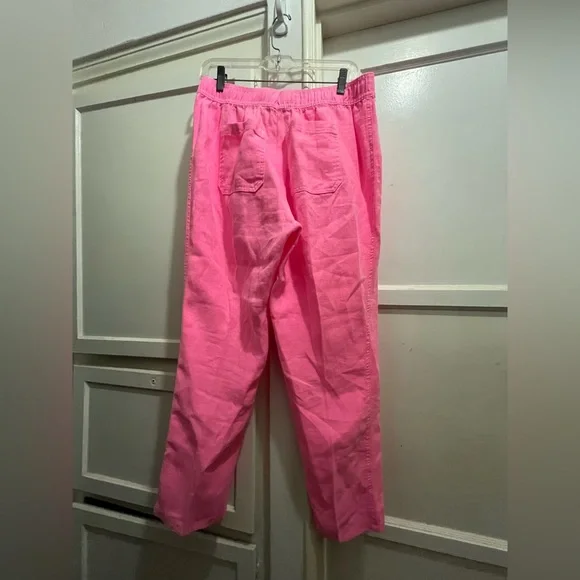 Lilly Pulitzer hot pink linen pants waist size 30” tag sized large - Picture 3 of 12